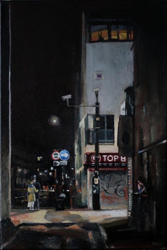 Comet Street 9.40pm oil on canvas board 40 x 60cm